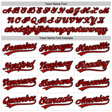 Load image into Gallery viewer, Custom White Red-Black Authentic Throwback Baseball Jersey
