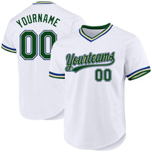 Load image into Gallery viewer, Custom White Green Cream-Royal Authentic Throwback Baseball Jersey
