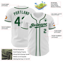 Load image into Gallery viewer, Custom White Green-Gray Authentic Baseball Jersey
