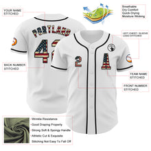 Load image into Gallery viewer, Custom White Vintage USA Flag-Black Authentic Baseball Jersey
