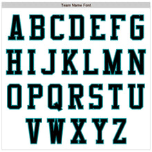 Load image into Gallery viewer, Custom White Black-Teal Authentic Baseball Jersey
