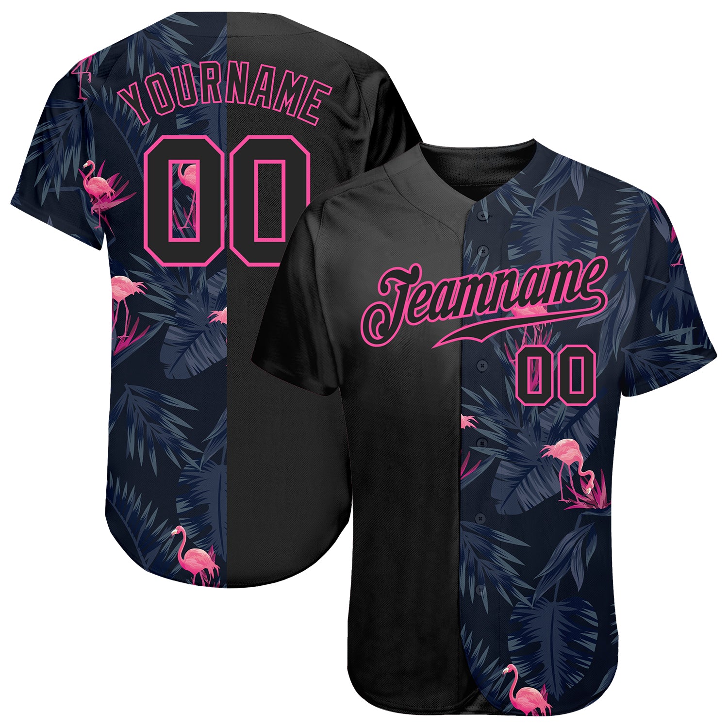  Custom Baseball Jersey Flamingo Button Down Short Sleeve Shirt  - Personalized Tropical Sports Uniforms for Men Women Set 02 Size S :  Clothing, Shoes & Jewelry
