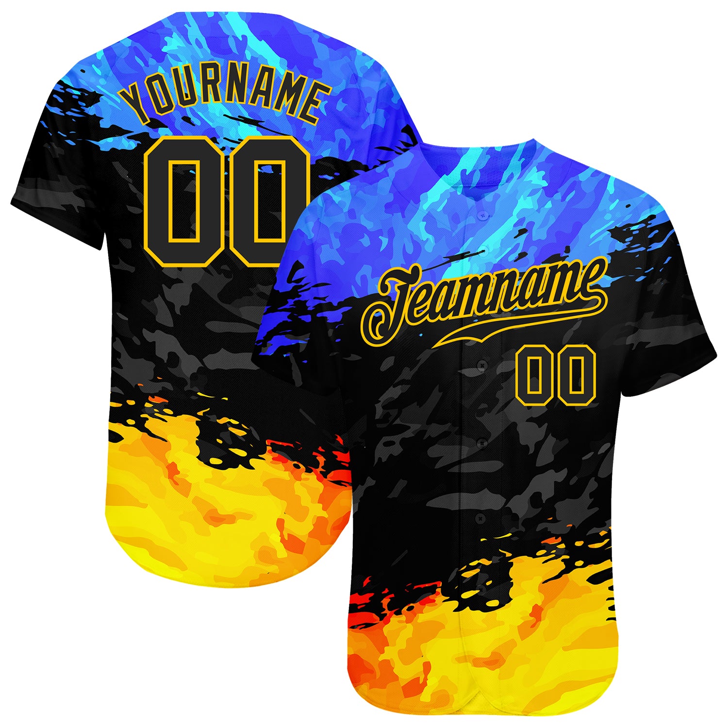 Ventura Pirates Custom HexaFlex Baseball Jersey Design #3D