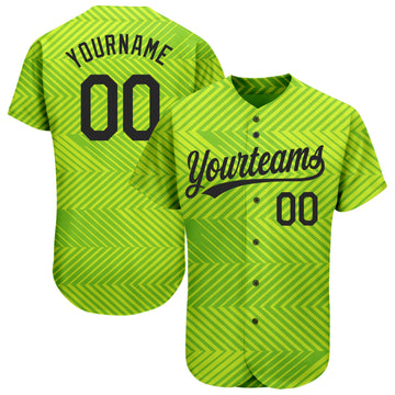 Custom Neon Green Black-White Authentic Drift Fashion Baseball