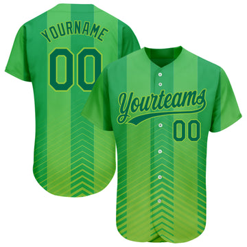 Cheap Custom Light Blue Neon Green-White Authentic Baseball Jersey