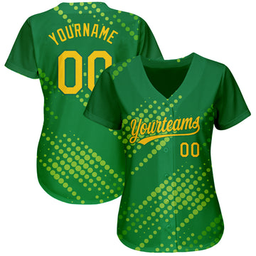 Custom Gold Neon Green-Red Authentic Baseball Jersey Discount