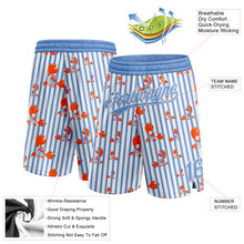 Load image into Gallery viewer, Custom Light Blue White 3D Pattern Crab Argentina Authentic Basketball Shorts
