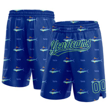 Load image into Gallery viewer, Custom Royal Pea Green 3D Pattern Fish Authentic Basketball Shorts
