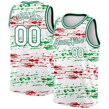 Custom Basketball Jerseys Forest Green & White Home and Away 