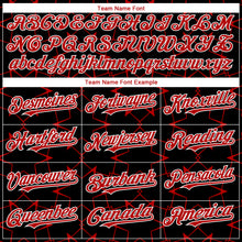 Load image into Gallery viewer, Custom Black Red-White 3D Pattern Design Star Lines Authentic Baseball Jersey
