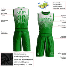 Load image into Gallery viewer, Custom White Grass Green Round Neck Sublimation Basketball Suit Jersey
