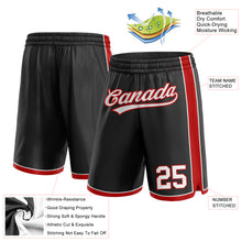 Load image into Gallery viewer, Custom Black White-Red Authentic Basketball Shorts
