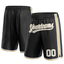 Load image into Gallery viewer, Custom Black White City Cream-Royal Authentic Basketball Shorts
