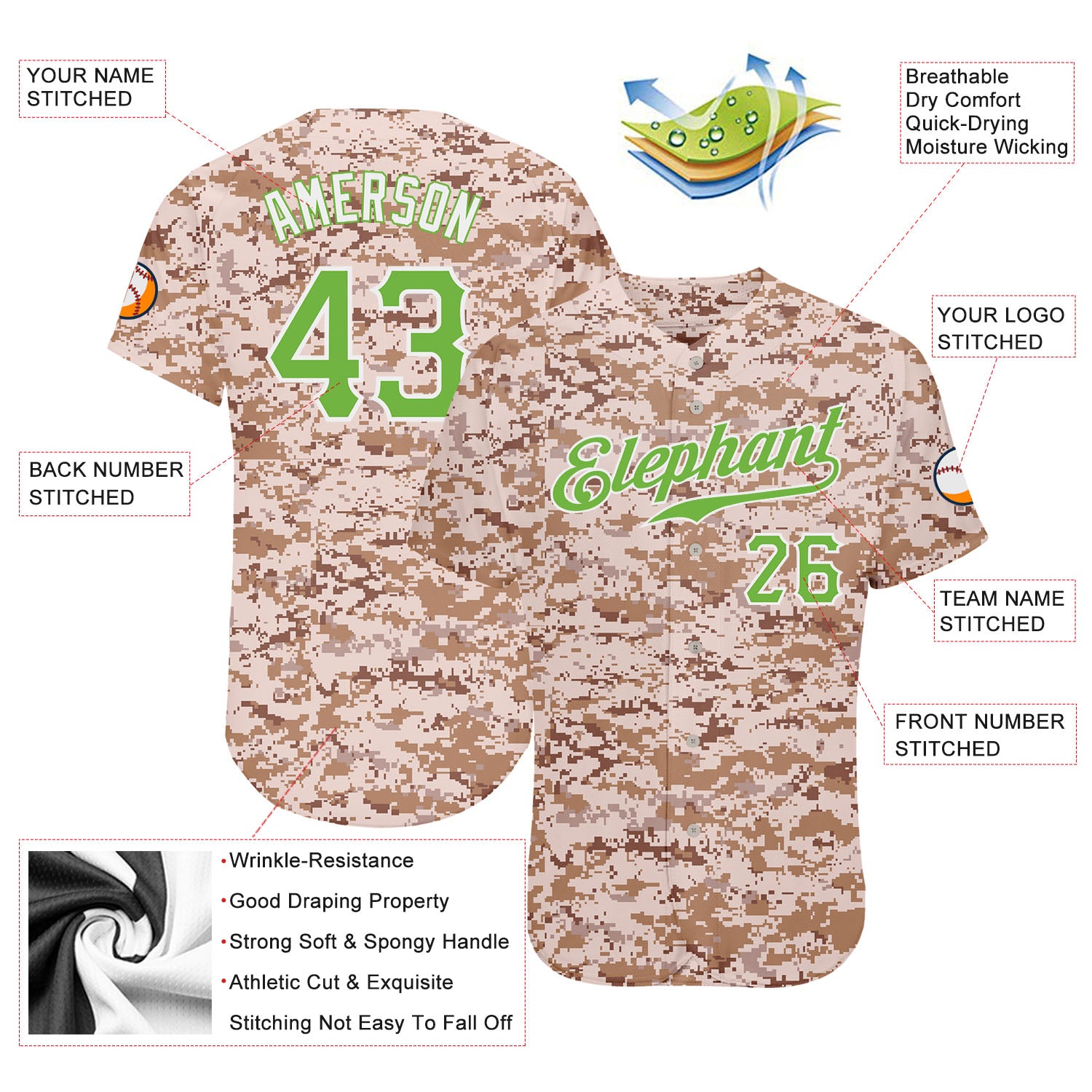 Custom Camo Red-Navy Authentic Salute To Service Baseball Jersey