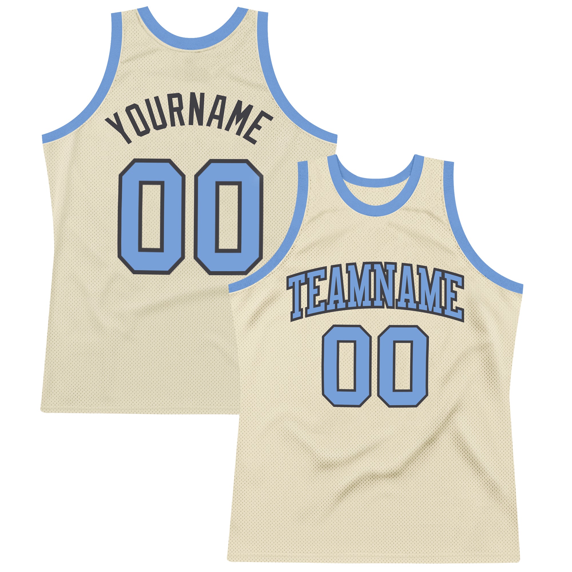 Custom Team Basketball Authentic Light Blue Throwback Jersey Navy