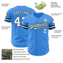 Load image into Gallery viewer, Custom Electric Blue White-Black Authentic Baseball Jersey
