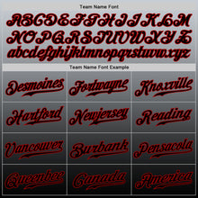 Load image into Gallery viewer, Custom Gray Black-Red Authentic Fade Fashion Baseball Jersey
