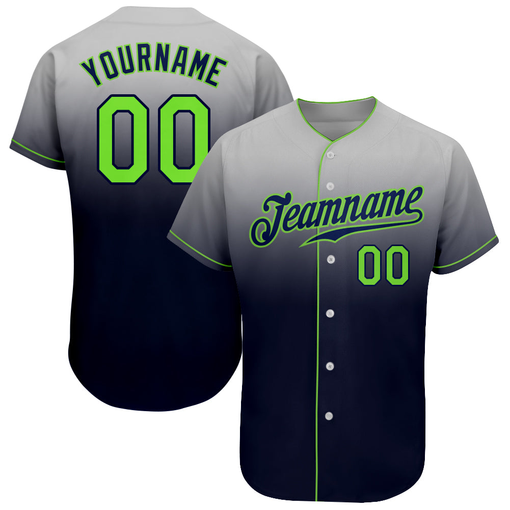 Cheap Custom Sky Blue Green-Cream Authentic Baseball Jersey Free