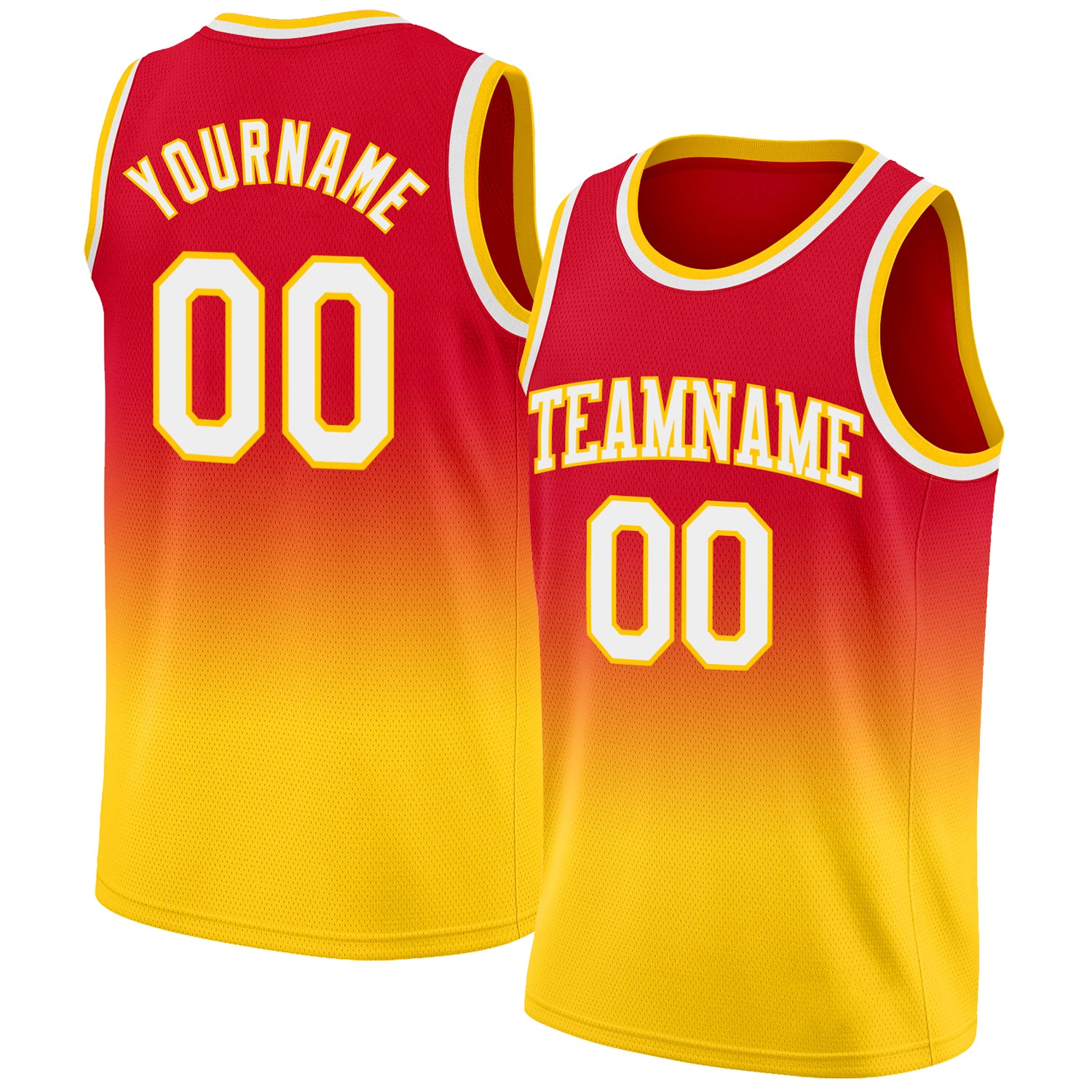 Red and sale yellow nba jersey