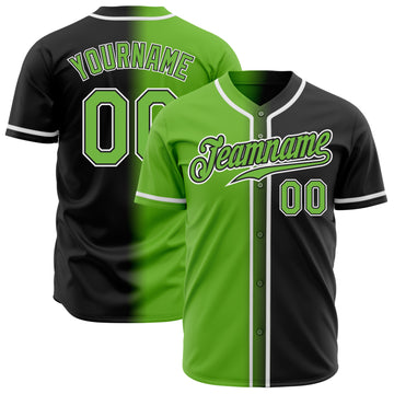 Custom Name Green Tartan Pattern Neon Green Custom Name Baseball Jerseys  Shirt - Freedomdesign