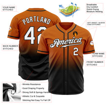 Load image into Gallery viewer, Custom Texas Orange White-Black Authentic Fade Fashion Baseball Jersey
