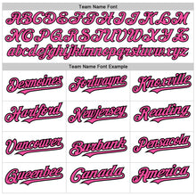 Load image into Gallery viewer, Custom White Pinstripe Pink-Black Authentic Fade Fashion Baseball Jersey
