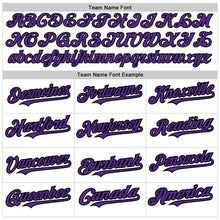 Load image into Gallery viewer, Custom White Pinstripe Purple-Black Authentic Fade Fashion Baseball Jersey
