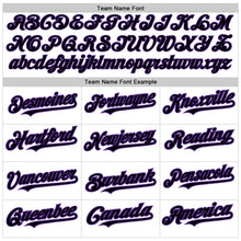 Load image into Gallery viewer, Custom White Pinstripe Black-Purple Authentic Fade Fashion Baseball Jersey
