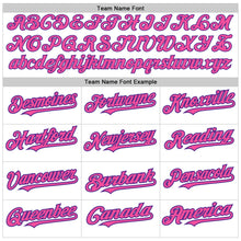 Load image into Gallery viewer, Custom White Pinstripe Pink-Purple Authentic Fade Fashion Baseball Jersey
