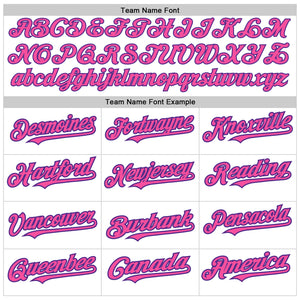 Custom White Pinstripe Pink-Purple Authentic Fade Fashion Baseball Jersey