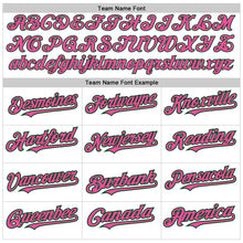 Load image into Gallery viewer, Custom White Pinstripe Pink-Green Authentic Fade Fashion Baseball Jersey
