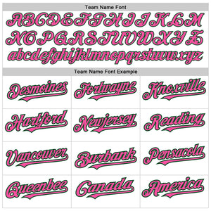 Custom White Pinstripe Pink-Green Authentic Fade Fashion Baseball Jersey