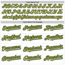 Load image into Gallery viewer, Custom White Pinstripe Old Gold-Green Authentic Fade Fashion Baseball Jersey
