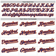 Load image into Gallery viewer, Custom White Pinstripe Royal-Orange Authentic Fade Fashion Baseball Jersey
