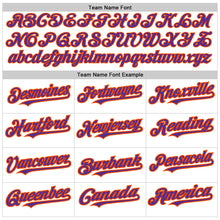 Load image into Gallery viewer, Custom White Pinstripe Purple-Orange Authentic Fade Fashion Baseball Jersey
