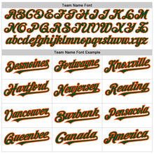 Load image into Gallery viewer, Custom White Pinstripe Green-Orange Authentic Fade Fashion Baseball Jersey
