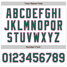 Load image into Gallery viewer, Custom White Pinstripe Kelly Green-Pink Authentic Fade Fashion Baseball Jersey
