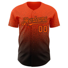 Load image into Gallery viewer, Custom Orange Black Authentic Fade Fashion Baseball Jersey
