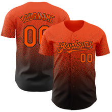 Load image into Gallery viewer, Custom Orange Black Authentic Fade Fashion Baseball Jersey
