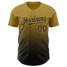 Load image into Gallery viewer, Custom Old Gold Black Authentic Fade Fashion Baseball Jersey
