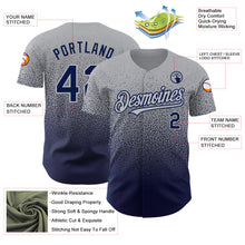 Load image into Gallery viewer, Custom Gray Navy Authentic Fade Fashion Baseball Jersey
