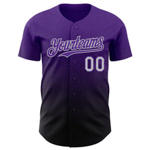 Load image into Gallery viewer, Custom Purple Gray-Black Authentic Fade Fashion Baseball Jersey
