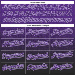 Custom Purple Gray-Black Authentic Fade Fashion Baseball Jersey