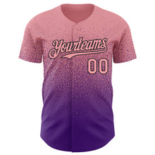 Load image into Gallery viewer, Custom Medium Pink Purple-Black Authentic Fade Fashion Baseball Jersey
