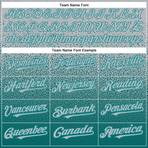 Custom Gray Teal Authentic Fade Fashion Baseball Jersey