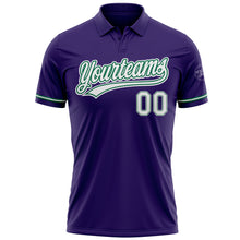 Load image into Gallery viewer, Custom Purple White-Kelly Green Performance Vapor Golf Polo Shirt
