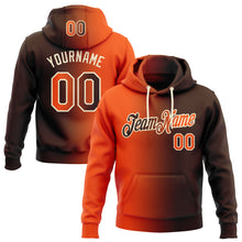 Load image into Gallery viewer, Custom Stitched Brown Orange-Cream Gradient Fashion Sports Pullover Sweatshirt Hoodie
