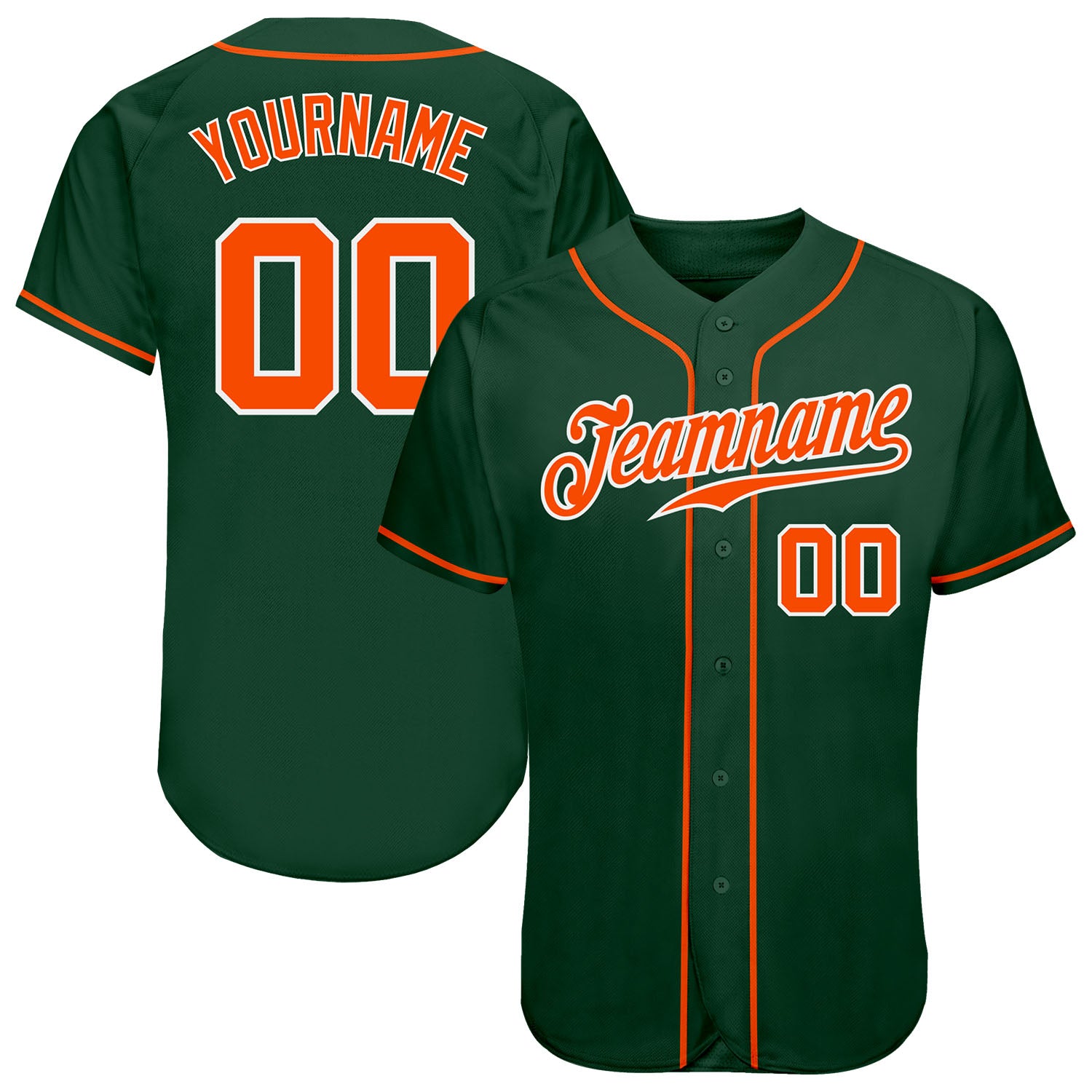 Cheap Custom Orange White-Kelly Green Authentic Baseball Jersey Free  Shipping – CustomJerseysPro