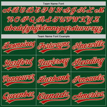 Load image into Gallery viewer, Custom Green Red-Cream Authentic Throwback Baseball Jersey
