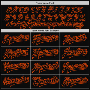 Custom Black Orange Pinstripe Orange Bomber Full-Snap Varsity Letterman Jacket